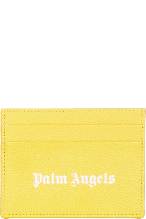 Wallets for Men Palm Angels Logo Printed Cardholder