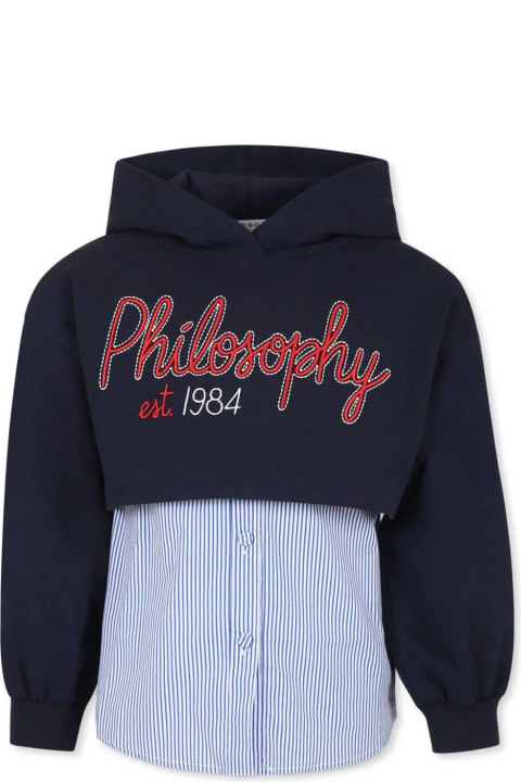 Philosophy di Lorenzo Serafini Kids Sweaters & Sweatshirts for Girls Philosophy di Lorenzo Serafini Kids Felpa Con Ricamo