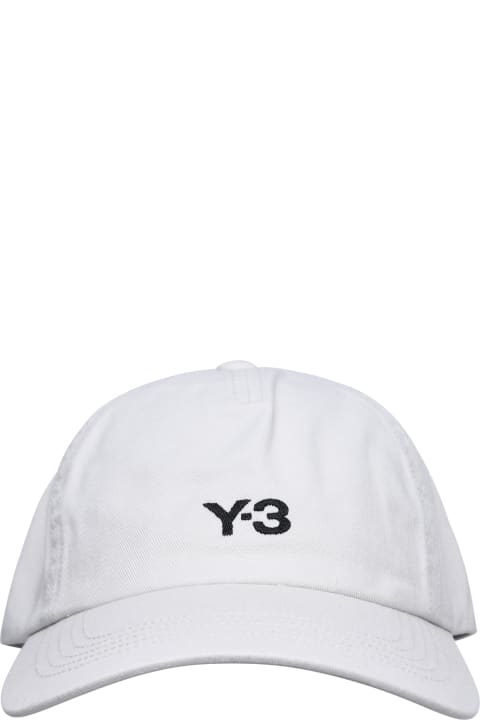 Y-3 Hats for Men Y-3 Dad' Talc Cotton Hat