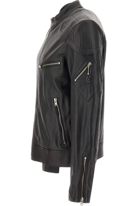 Belstaff Coats & Jackets for Women Belstaff "t Racer" Cheviot Leather Jacket