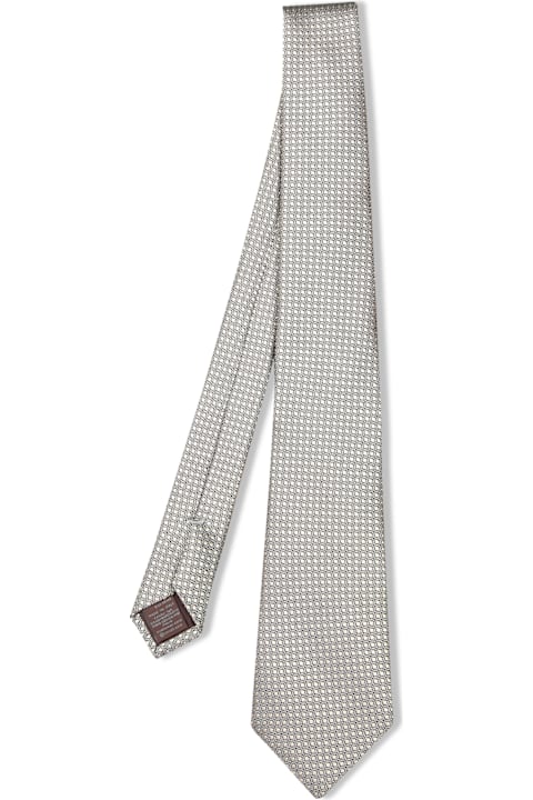 Canali for Men Canali Beige Micro Circles Tie