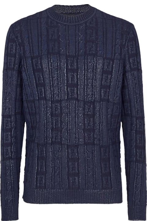 Homeware Fendi Braided Wool Sweater With Ff Details