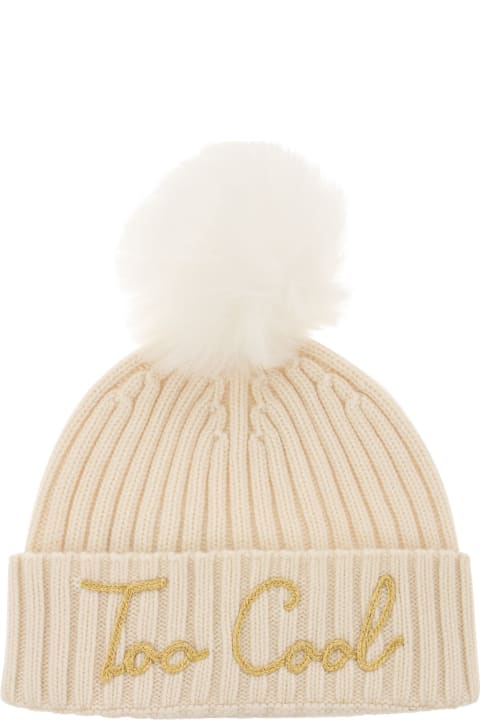 Hats for Women MC2 Saint Barth Hat With Pompom And Embroidery MC2 Saint Barth