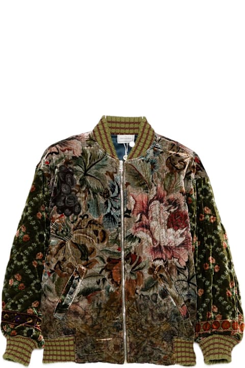 Pierre-Louis Mascia for Men Pierre-Louis Mascia Printed Silk Blend Bomber Jacket