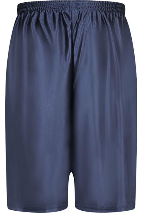 Balenciaga for Men Balenciaga 'unity Sports Icon' Dark Blue Basket Shorts With Unity Motif In Laminated Jersey Man