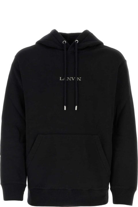 Clothing for Men Lanvin Black Cotton Sweatshirt