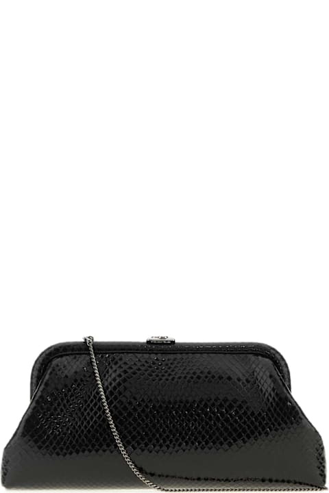 Homeware Jimmy Choo Black Leather Skylar Clutch