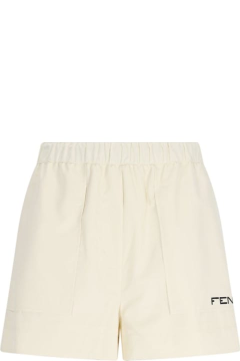 Fendi Pants & Shorts for Women Fendi Logo Jogger Shorts