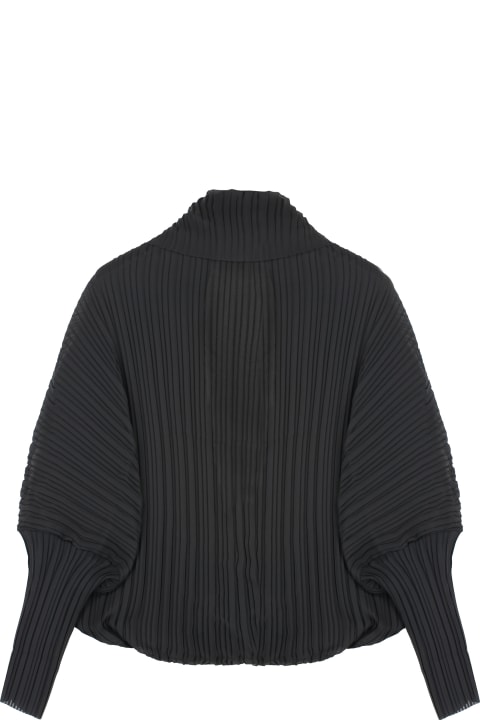 Sweaters for Women Max Mara Pleated Long-sleeved Jacket
