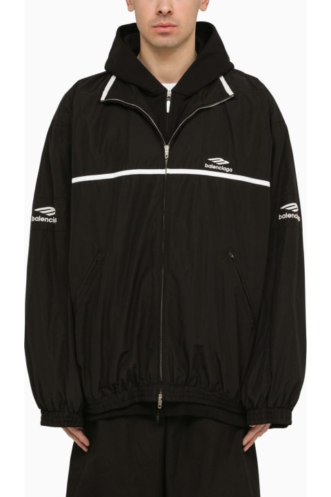 Clothing for Men Balenciaga 3b Sports Icon Lightweight Jacket Black