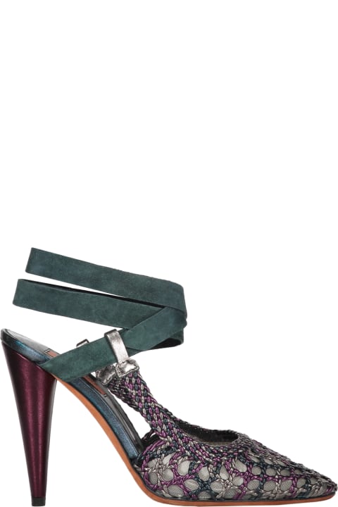 High-Heeled Shoes for Women Missoni Heeled Leather Sandals