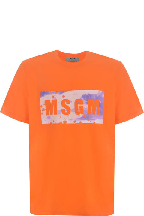 MSGM for Men MSGM T-shirt Msgm "camo" Made Of Cotton