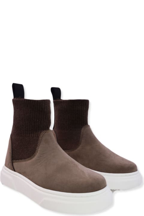 Ankle Boot In Suede Leather