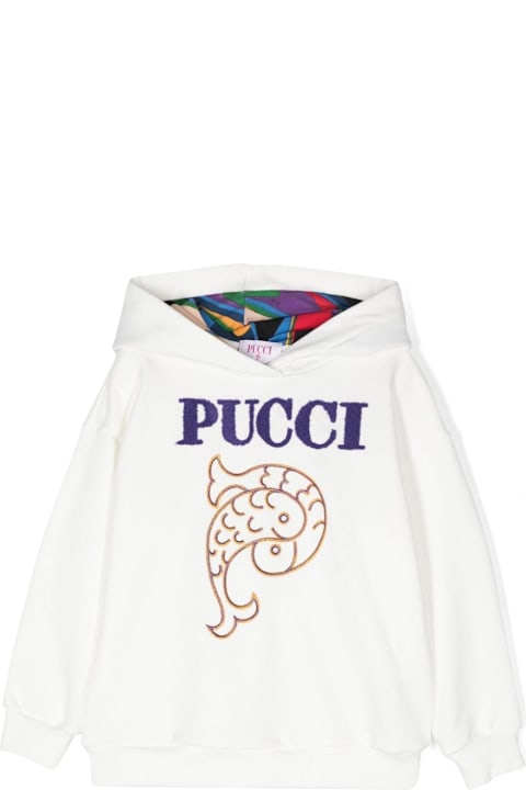 Pucci سترات وبلوزات ثقيلة لـ بنات Pucci Felpa Con Stampa