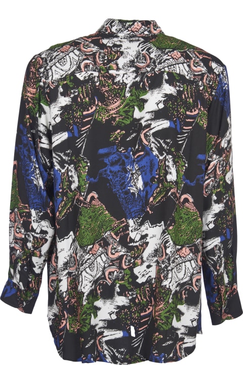 Multicolor Pattern Print Over Shirt