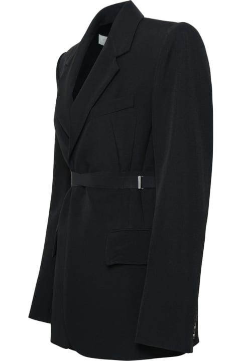 SportMax Coats & Jackets for Women SportMax 'turku' Black Wool Blend Tela Blazer