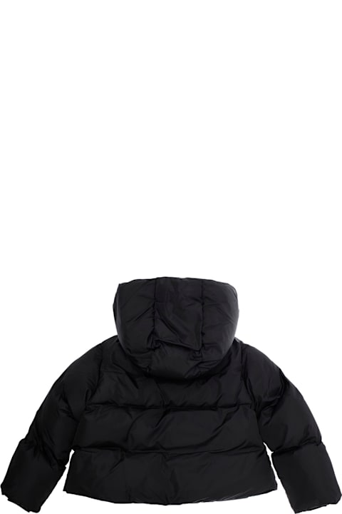 Homeware MM6 Maison Margiela Black Jacket With Hood And Front Zip Pockets In Tech Fabric Boy