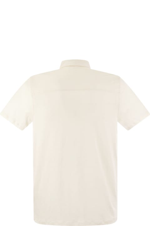Majestic Filatures Topwear for Men Majestic Filatures Linen Short-sleeved Polo Shirt