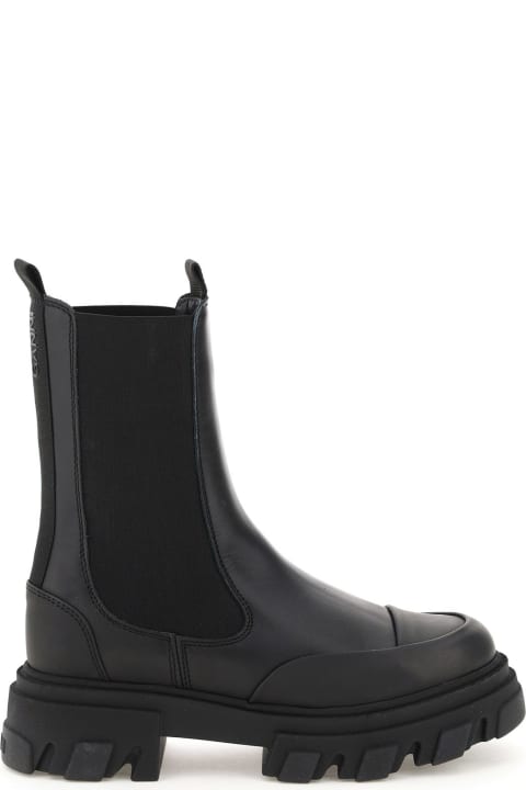 Shoes for Women Ganni Leather Chelsea Boots