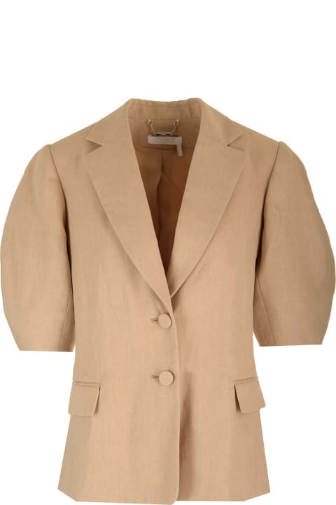 Coats & Jackets for Women Chloé Single-breasted Jacket With Balloon Sleeves