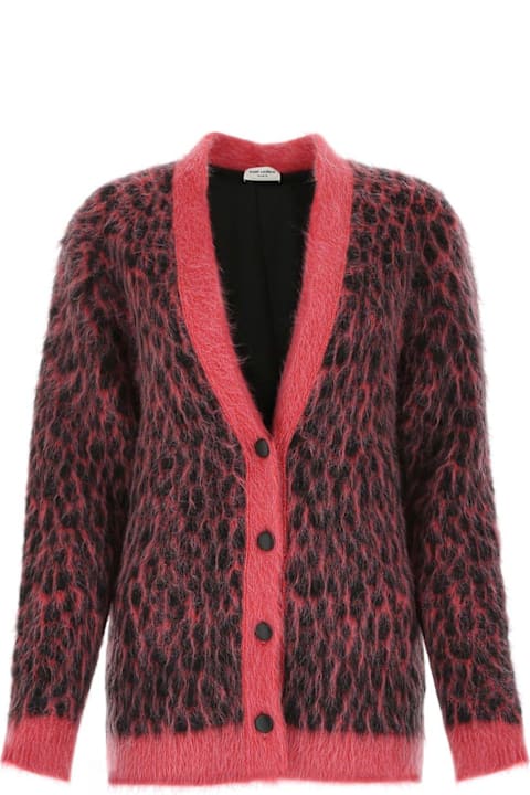 Homeware Saint Laurent Leopard Knitted Cardigan