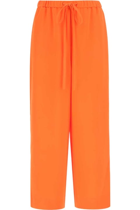 Pants & Shorts for Women Valentino Garavani Orange Crepe Culotte Pant