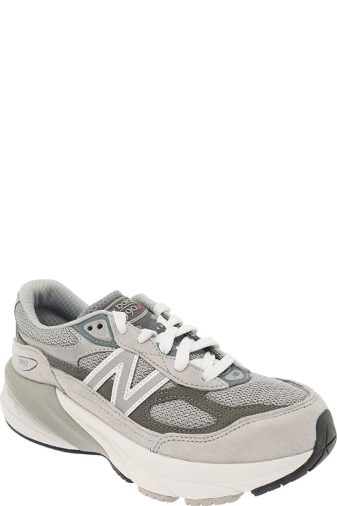 New Balance for Kids New Balance '990' Grey Low Top Sneakers With Logo Detail In Suede Boy