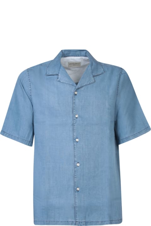 メンズ Officine Généraleのシャツ Officine Générale Denim Blue Shirt