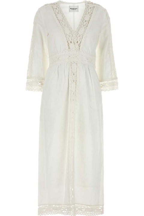 Clothing for Women Marant Étoile White Linen Blend Veona Dress