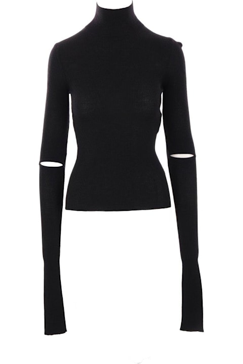 Ann Demeulemeester Sweaters for Women Ann Demeulemeester Olenka Cut-out Turtleneck Sweater