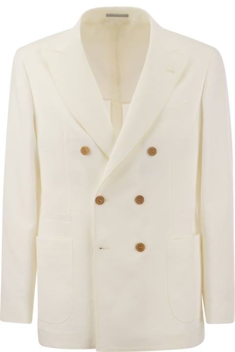 Brunello Cucinelli Suits for Women Brunello Cucinelli Twisted Linen Deconstructed Jacket With Patch Pockets