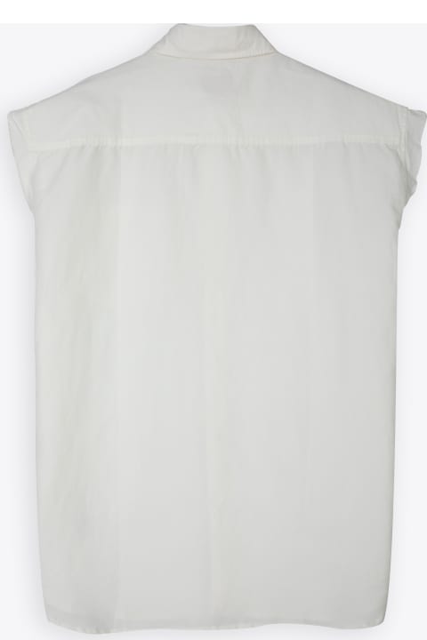 Diesel for Men Diesel S-simens White linen blend sleeveless shirt - S-Simens