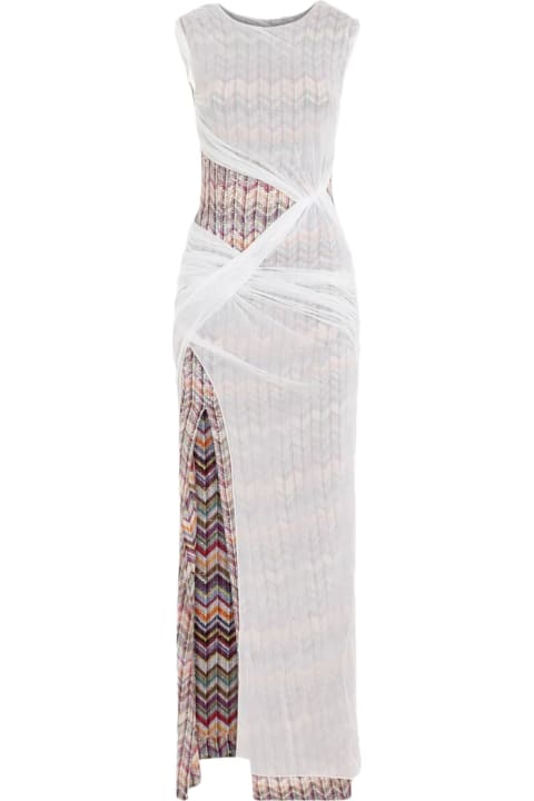 ウィメンズ Missoniのワンピース＆ドレス Missoni Multicolor Cotton-blend Yarn Long Dress