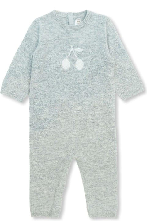 Bonpoint Bodysuits & Sets for Baby Girls Bonpoint Tilouana Crewneck Knitted Rompers