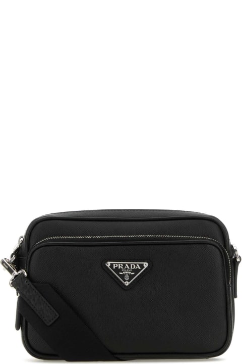 Investment Bags for Men Prada Black Leather Crossbody Bag