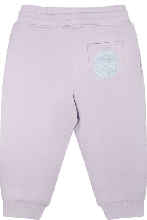 ガールズ Stella McCartney Kidsのボトムス Stella McCartney Kids Purple Trousers For Baby Girl With Logo