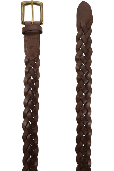 Belts for Men Polo Ralph Lauren Braided Calfskin Belt