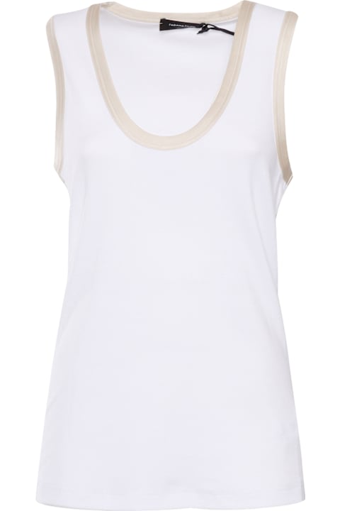 Fabiana Filippi for Men Fabiana Filippi Ribbed Jersey Tank Top With Satin Finishing