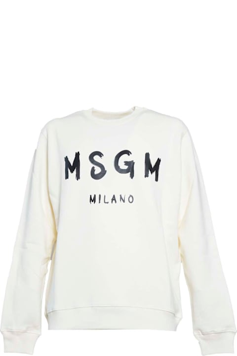 MSGM Fleeces & Tracksuits for Men MSGM Logo Printed Crewneck Sweatshirt