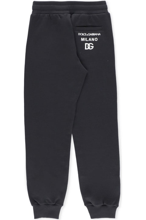 Dolce & Gabbanaのボーイズ Dolce & Gabbana Logo Printed Drawstring Pants