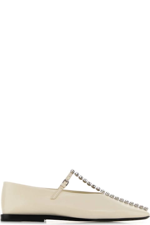 Homeware Jil Sander Ivory Leather Ballerinas