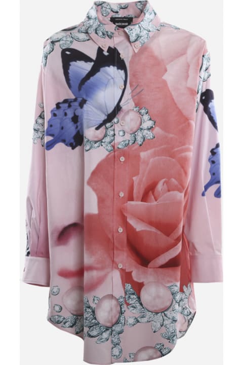 Cotton Shirt With All-over Floral Print