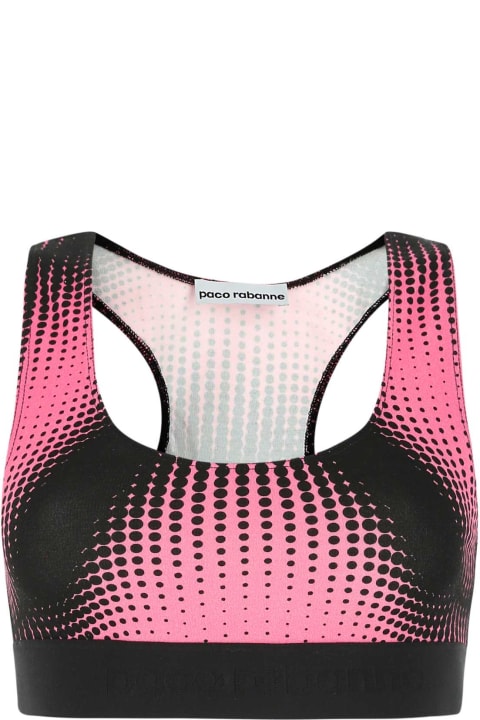 Paco Rabanne Fleeces & Tracksuits for Women Paco Rabanne Printed Stretch Viscose Bodyline Top
