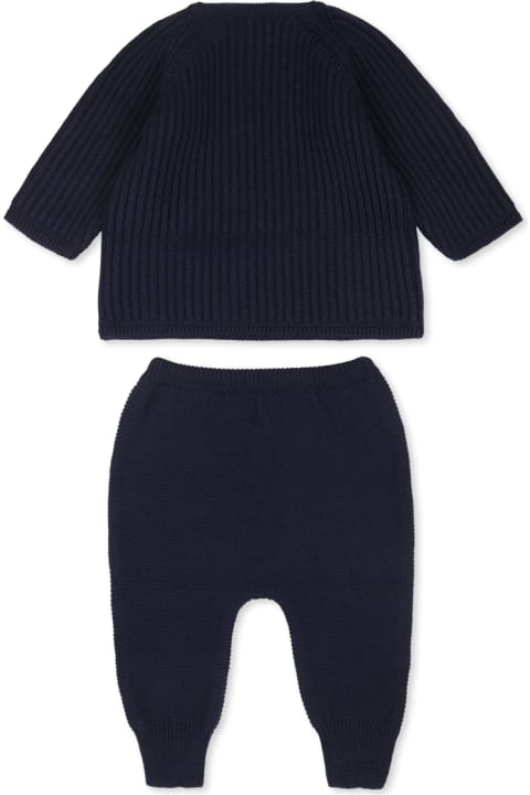 Little Bear for Kids Little Bear Navy Blue Knit Suit For Baby Boy