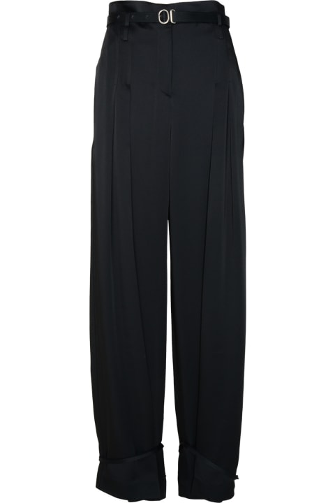 Jil Sander Pants & Shorts for Women Jil Sander Black Viscose Blend Trousers