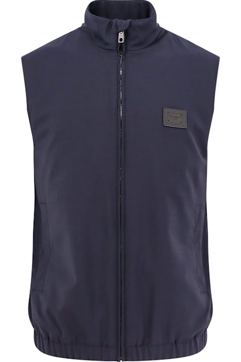 Dolce & Gabbana for Men Dolce & Gabbana Wool Blend Sleeveless Jacket