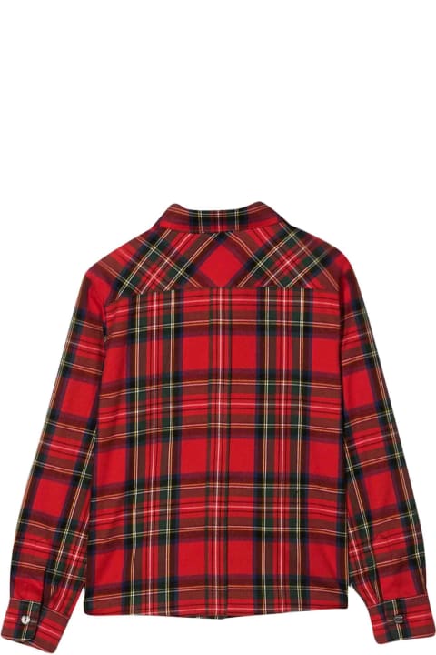 Logo Patch Plaid Shirt Girl From