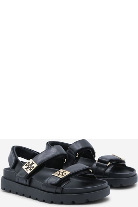 Tory Burch Black Leather Flats