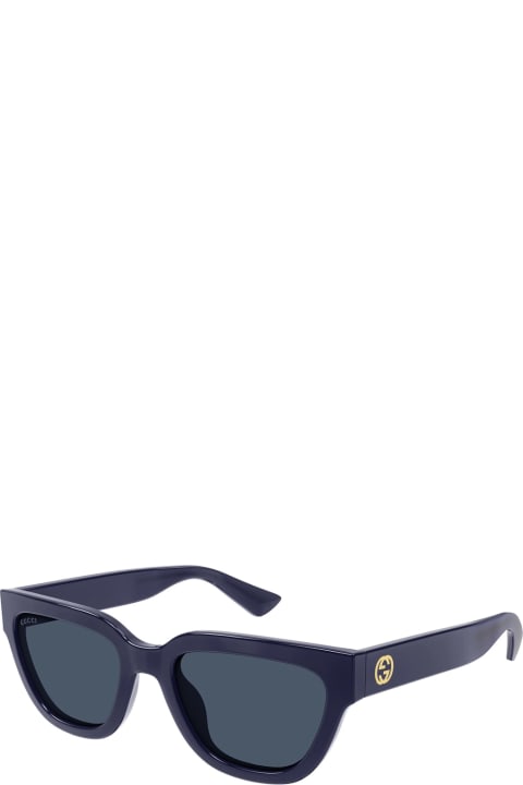 ウィメンズ アクセサリー Gucci Eyewear Gg1578s Linea Gg Logo 004 Violet Blue Sunglasses