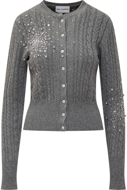 Des Phemmes Clothing for Women Des Phemmes Cardigan With Strass